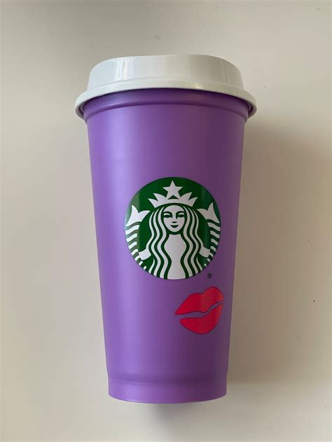 Purple Hot Starbucks Cup Lilac Starbucks Hot Reusable Cup Etsy
