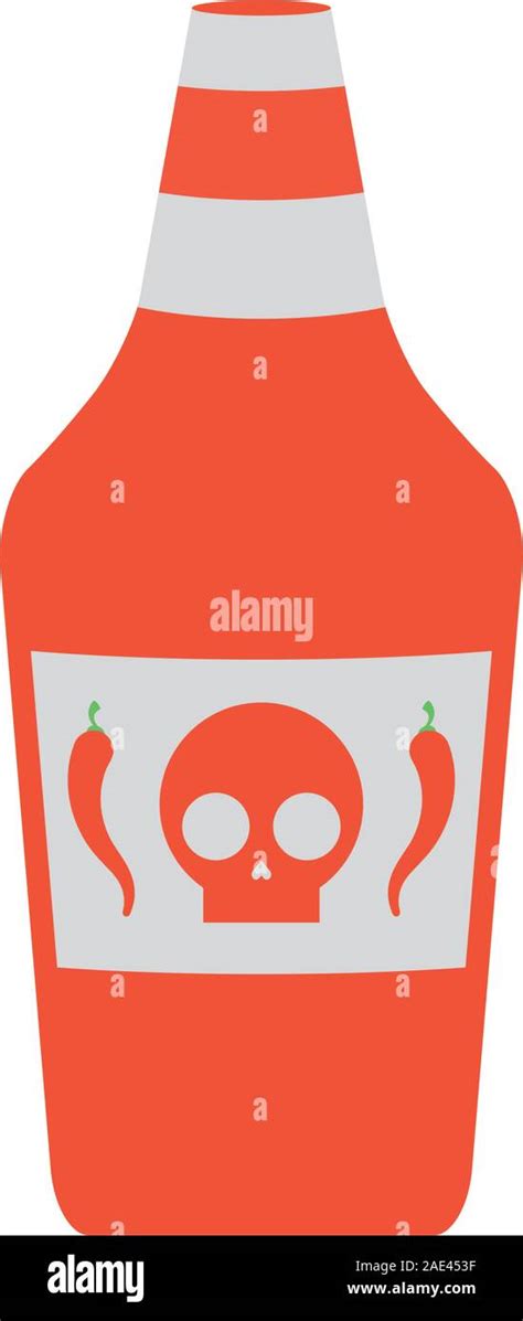 Hot Sauce Bottle Isolated Icon Stock Vector Image And Art Alamy