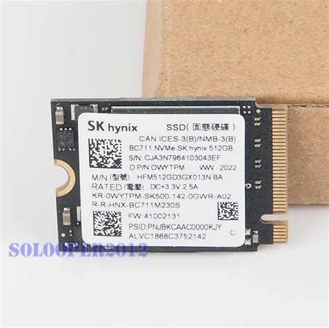 New Sk Hynix 512gb Nvme Pcie M2 2230 Ssd Bc711 30mm Hfm512gd3gx013n Oem