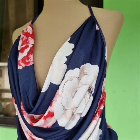 Atmosandhere Floral Cows Neck Backless Large Xxl On Carousell