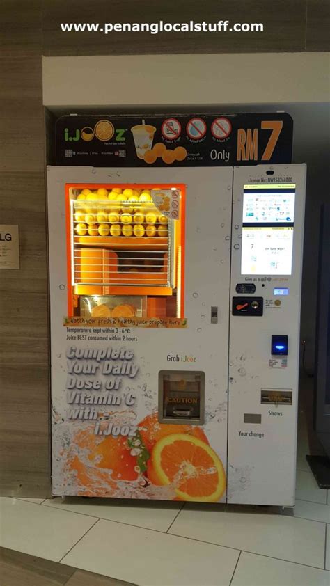 Ijooz Orange Juice Vending Machine In Gurney Paragon Mall Penang