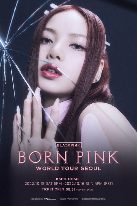 blackpinkofficial on twitter blackpink world tour [born pink] seoul lisa concept poster 2022