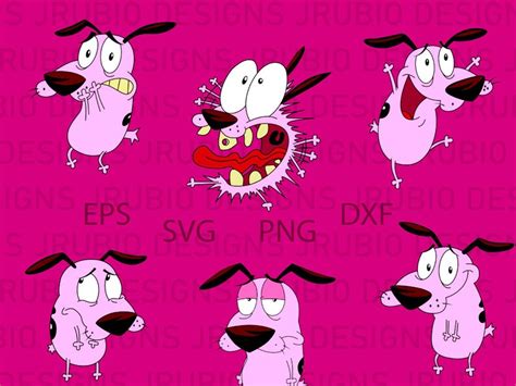 Courage The Cowardly Dog 6 Pack Eps Svg Png And Dxf Etsy