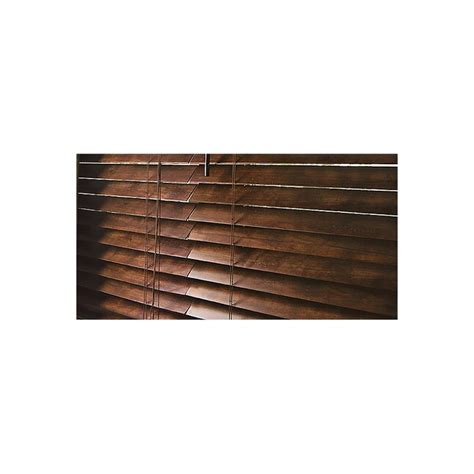 Levolor 2 In Slat Width 23 In X 72 In Corded Walnut Faux Wood Room