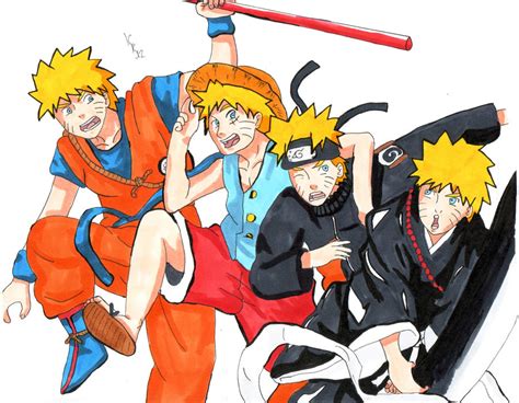 Crossover Naruto In 4 Outfits Colour By Ishidayuki On Deviantart
