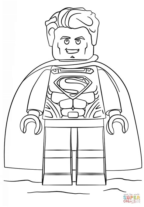 Dibujo De Superman De Lego Para Colorear Dibujos Para Colorear The
