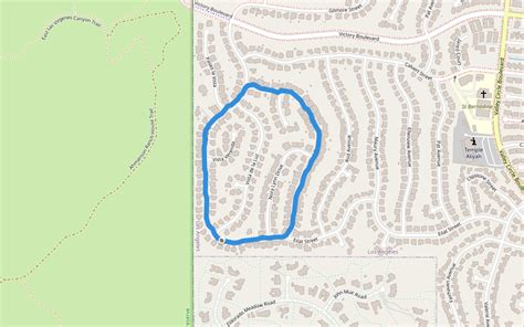 County Oak Road Walking And Running Woodland Hills California Usa