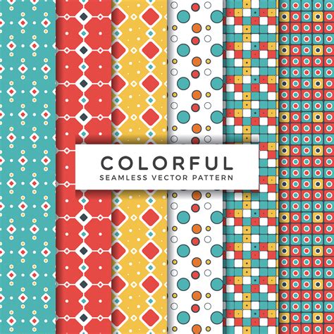Colorful Seamless Vector Patterns 602763 Vector Art At Vecteezy
