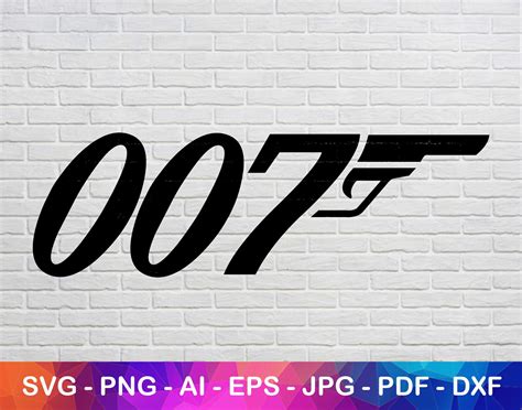 James Bond Svg Bond Vector 007 Svg File Movie Svg Agent Etsy Canada