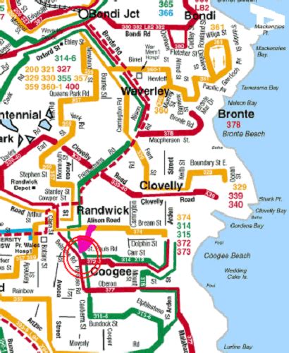 Sydney Bus Route Map