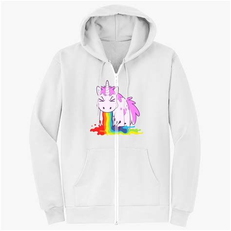 Rainbow Unicorns Unisex Zip Up Hoodie Customon
