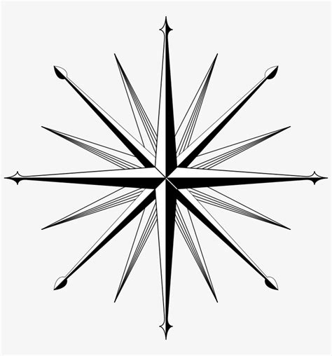 Compass Rose North Wind Rose Drawing Blank 16 Point Compass Rose