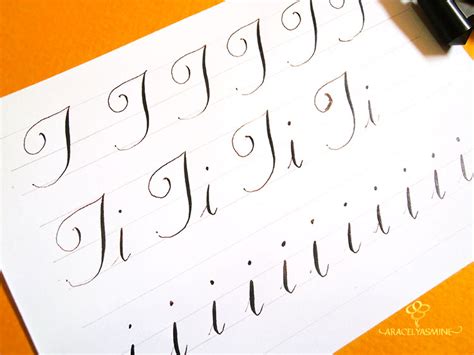 Caligrafía Copperplate ¿cómo Escribir La Letra I Aracelyasmine