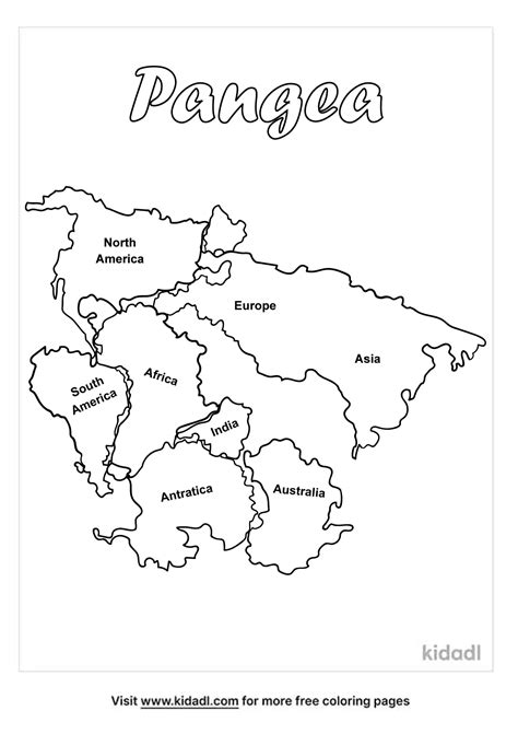 Free Pangea Coloring Page Coloring Page Printables Kidadl