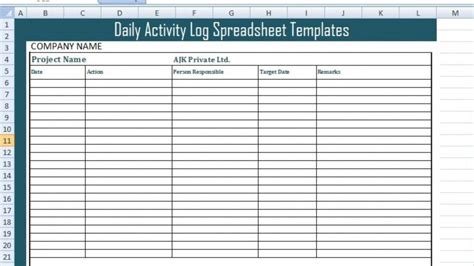 The undergraduates, graduates, and currently enrolled students are eligible. Daily Activity Log Template Excel ~ Addictionary