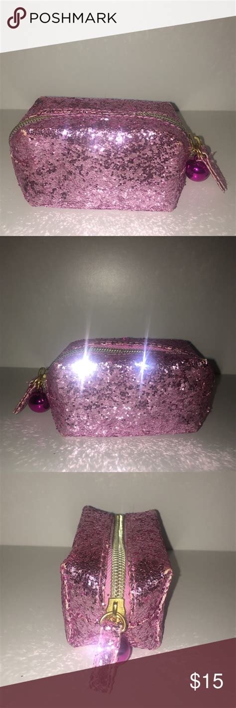 New Too Faced Mini Pink Sparkling Makeup Bag Makeup Bag Mini Makeup