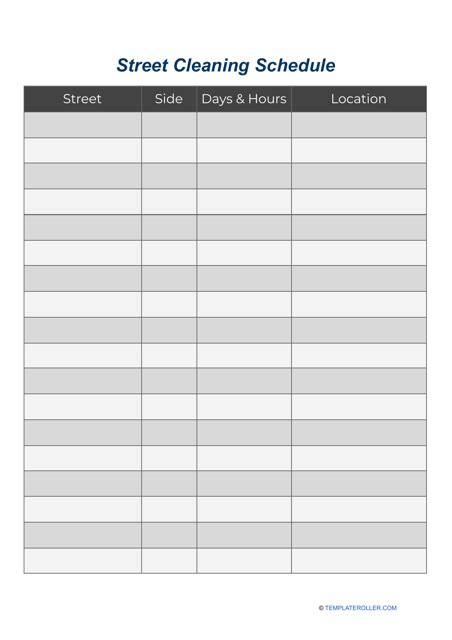 Free Cleaning Schedule Templates Customize Download And Print Pdf