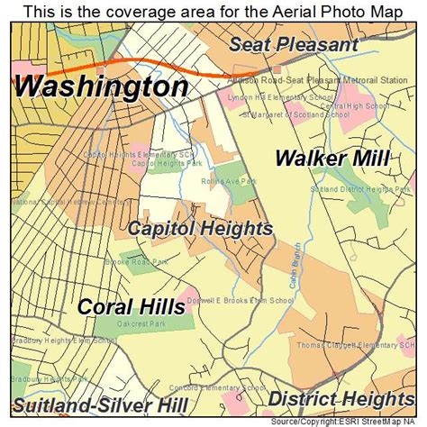 Aerial Photography Map Of Capitol Heights Md Maryland