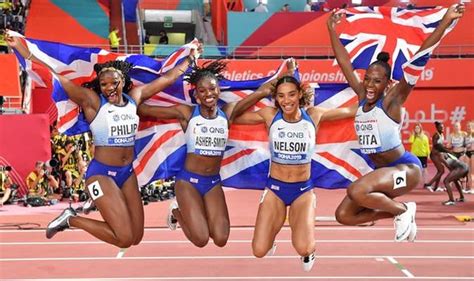 World Athletics Championships 2019 Great Britain Women Win 4x100m Relay Silver Other Sport