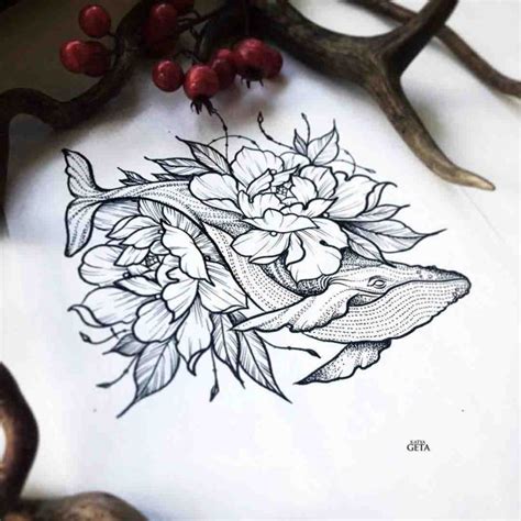 I really believe that it is a sign that we will overcome our hardships and that we truly are meant for eachother. Whale Flowers Tattoo Idea | Best Tattoo Ideas Gallery
