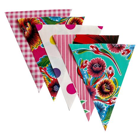 Pack Of 20 Triangles For Bunting Mint And Pink Me Too Please