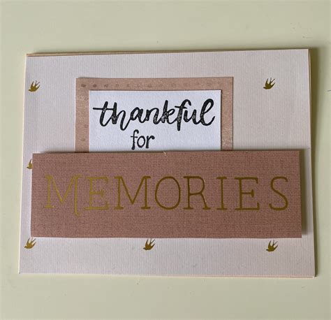 Thankful For Memories Handmade Greeting Card Etsy