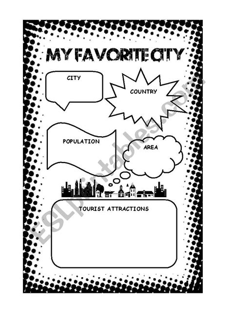 My Favorite City Project Esl Worksheet By Teacher Maira