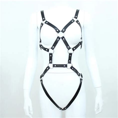 1 pcs lot black pu leather bondage body harness sex restraints adult games toys products for