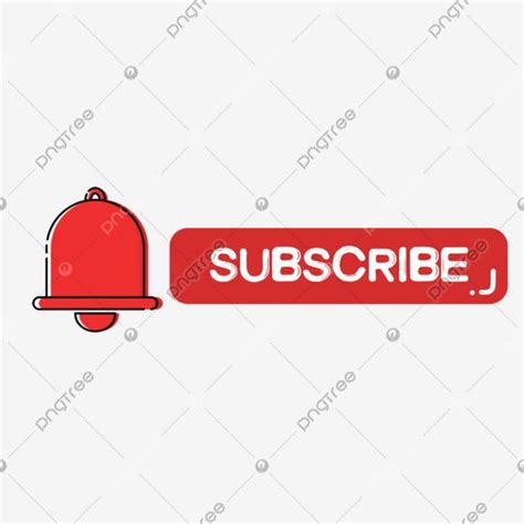 Youtube Subscription Button Red Bells Flat Linear Youtube Subscribe