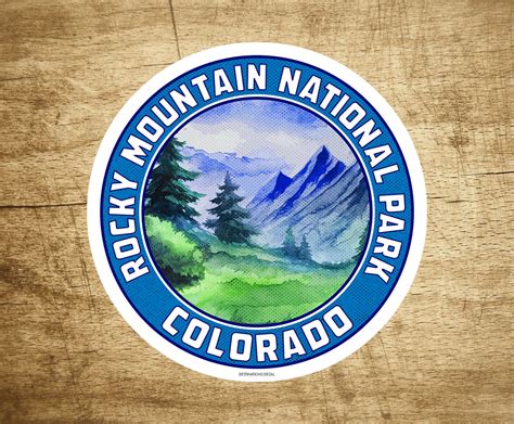Rocky Mountain National Park Sticker Decal Colorado Vinyl 3 X 3 Indo