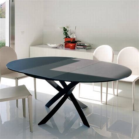 Barone Extending From Bontempi Round Dining Table Modern Expandable