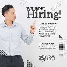 Lowongan kerja yang dibutuhkan 1. Free Recruitment Flyer Template | Recruitment poster design, Flyer template, Recruitment