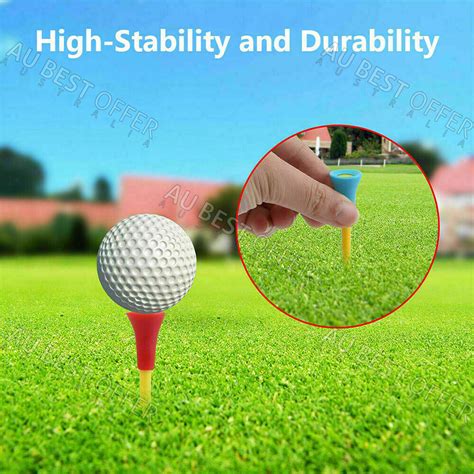 110pack 83mm Golf Tees Multi Color Plastic With Rubber Cushion Au Ebay