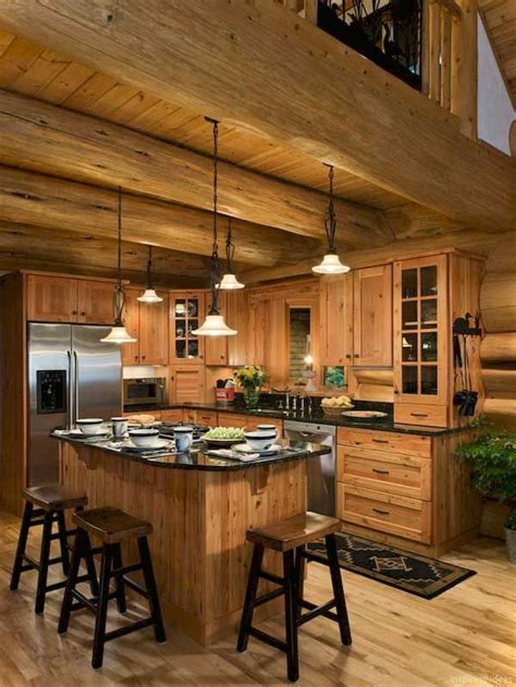 40 Kitchen Ideas Giving The Warm Cabin Designs In Amazing Rustic Concept Log Home Kitchens