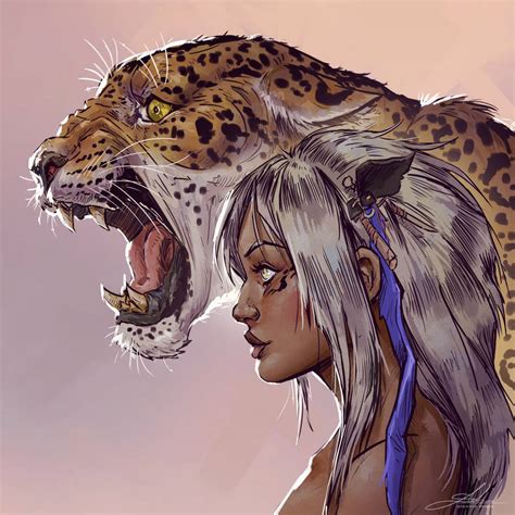 girl meets jaguar by mentoskova on deviantart