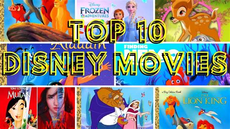 Top 10 Disney Movies Youtube Gambaran