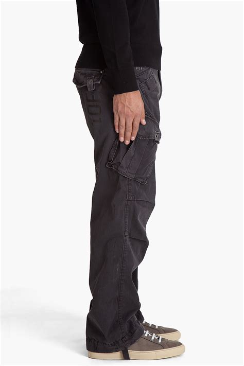 G Star Raw Rovic Loose Cargo Pants In Black For Men Lyst