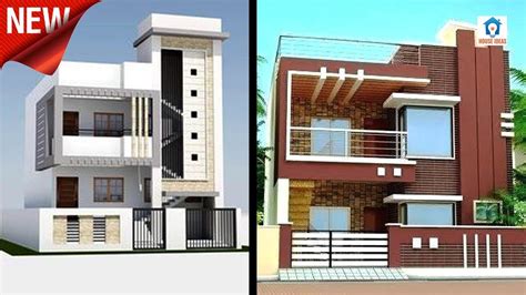 Double Simple Elevation Designs For 2 Floors Building