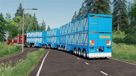 Fs19 Mods The Rytrans B Double Cattle Trailers Yesmods