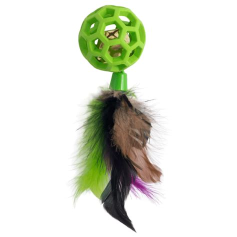 Buy Jw Cataction Feather Ball With Bell Online Better Prices At Pet