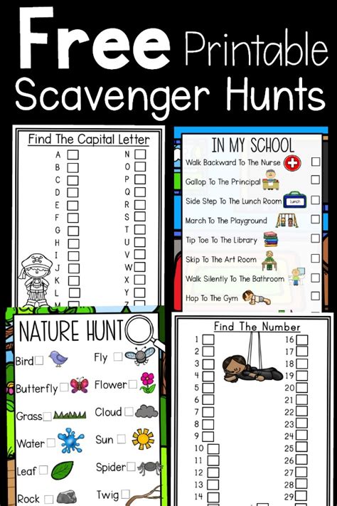 Scavenger Hunt Printable Free