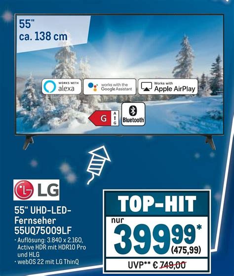 LG 4K UHD LED TV 55 55UQ75009LF Angebot Bei METRO