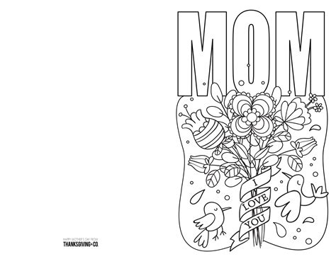 Free Mothers Day Printable Cards To Color Printable Templates
