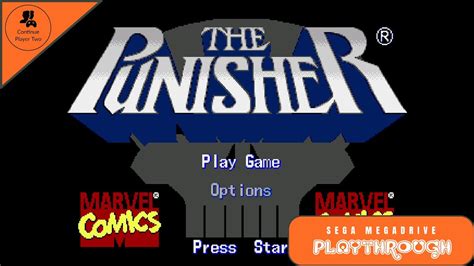 The Punisher Sega Mega Drive Genesis Playthrough Capcom 1994