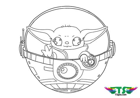 Check spelling or type a new query. Baby Yoda coloring page Star Wars. - TSgos.com