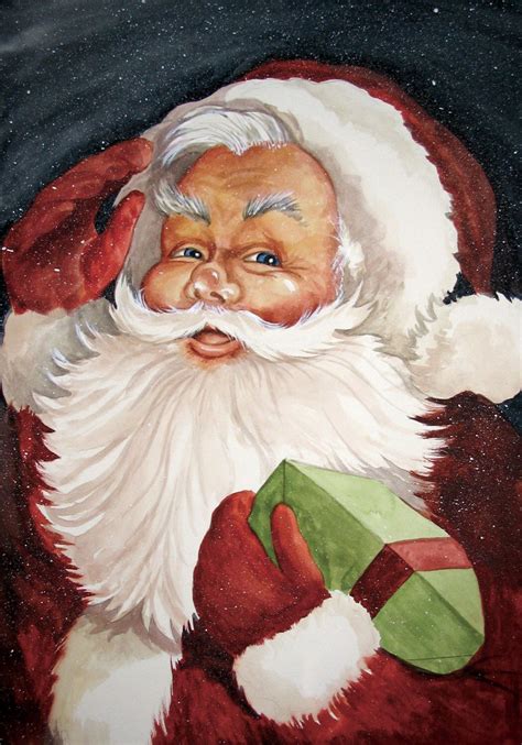 Old Fashioned Santa Claus Print From My Original Painting By