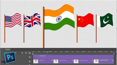 How To Make Waving Flag Animation In Photoshop Youtube