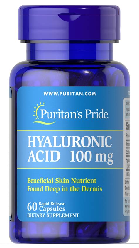 Uses, indications, side effects, dosage. Puritan's Pride Hyaluronic Acid 100 mg - 60 Capsules | eBay