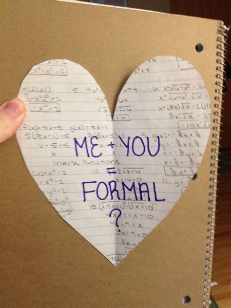 Written On Old Math Homework Cute Way To Ask Someone To A Dance