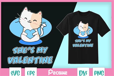 Cat Couple Shes My Valentine Graphic By Pecgine · Creative Fabrica